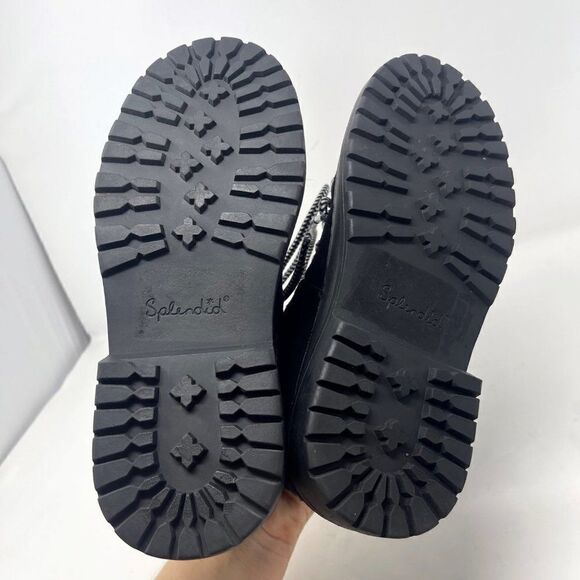 Splendid Yvette Black Suede Sherling Snow Booties Size 7 - Picture 4 of 6